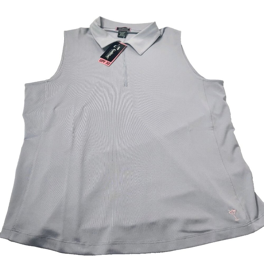Golftini Women's Size XXL Tank Quarter Zip UPF New